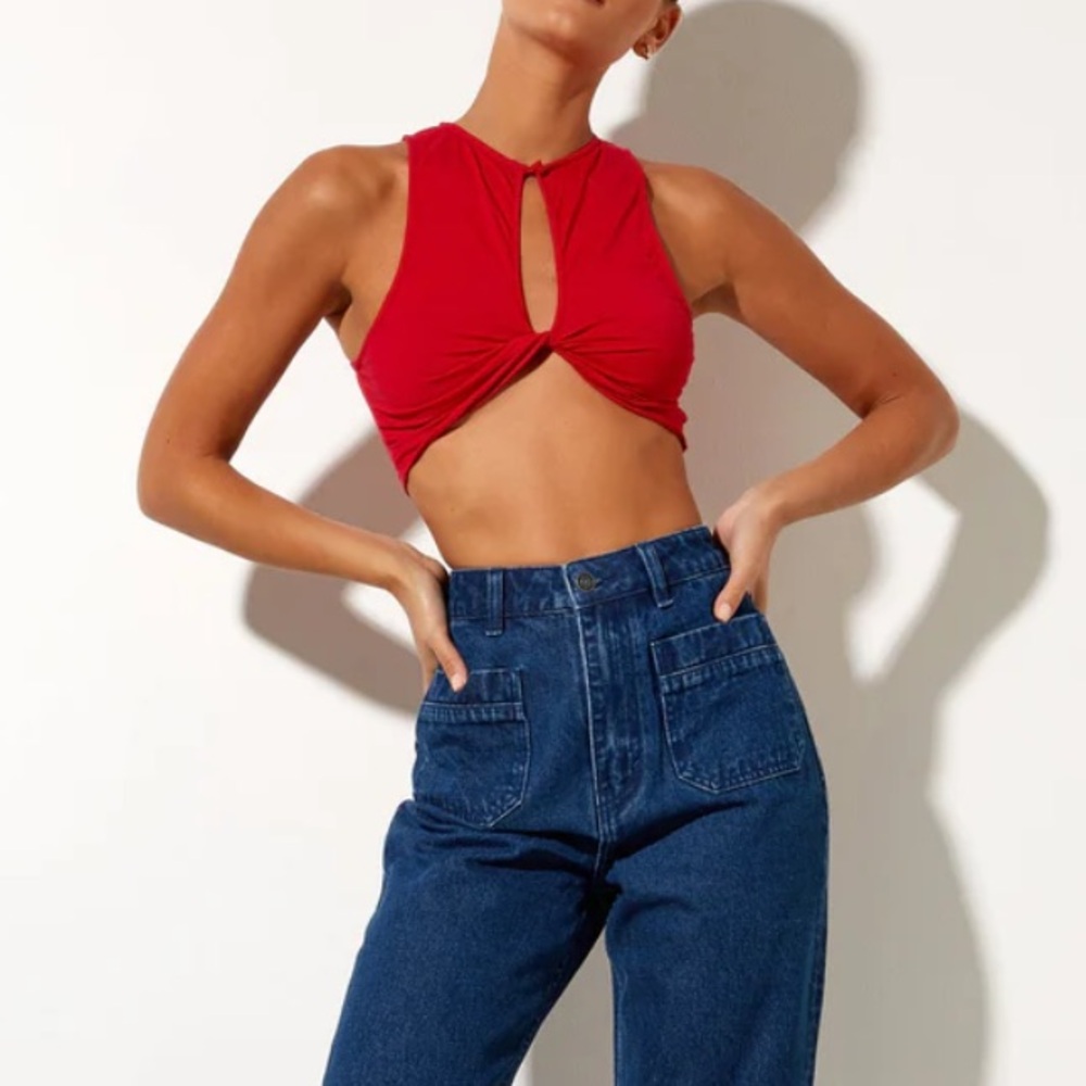 Motel Rocks Crop Top In Black - Picture 5 of 6